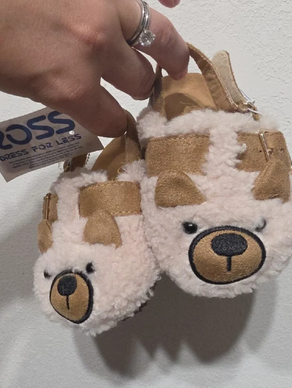Sugar Plush Bear Walker Sandals in Tan and Cream